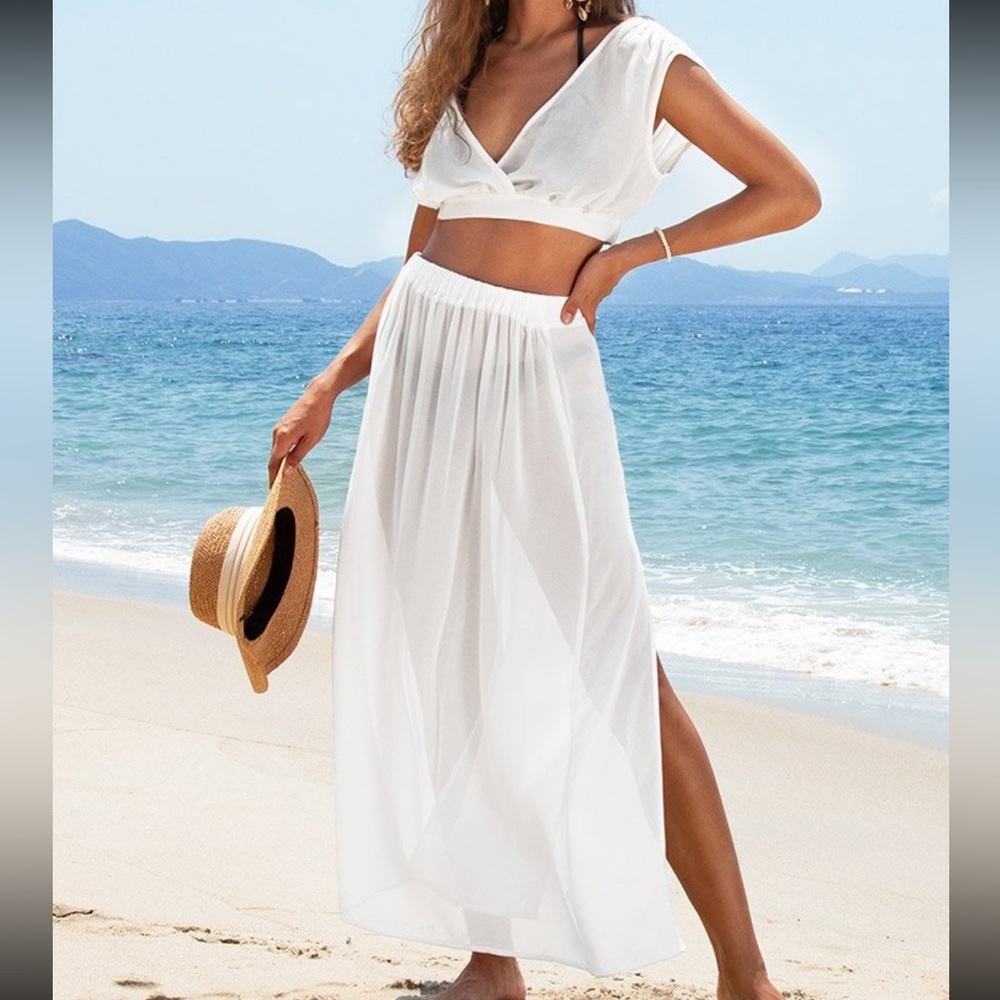 Cupshe Mabel Cover Up Top with Skirt Set